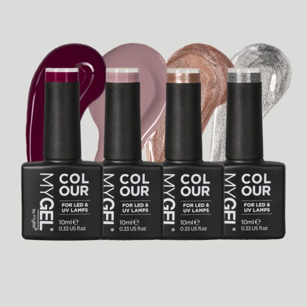 Mylee Quad Goals LED/UV Gel Nail Polish Quad - 4x10ml – Long Lasting At Home Manicure/Pedicure, High Gloss And Chip Free Wear Nail Varnish