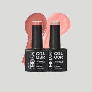 Mylee Feeling Peachy LED/UV Gel Nail Polish Duo - 2x10ml - Long Lasting At Home Manicure/Pedicure, High Gloss And Chip Free Wear Nail Varnish