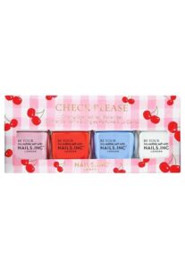 Nails.INC Check Please Cherry-Scented 4-Piece Nail Polish Set