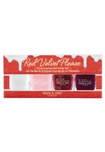 Nails.INC Red Velvet Please 4-Piece Cake-Inspired Nail Polish Set