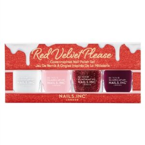 Nails.INC Red Velvet Please 4-Piece Cake-Inspired Nail Polish Set