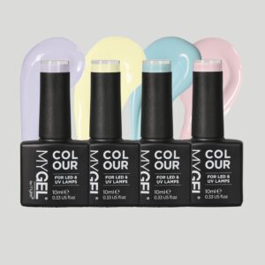 Mylee Mallow-Dramatic LED/UV Gel Nail Polish Quad - 4x10ml - Long Lasting At Home Manicure/Pedicure, High Gloss And Chip Free Wear Nail Varnish