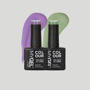 Mylee Sage Advice LED/UV Gel Nail Polish Duo - 2x10ml - Long Lasting At Home Manicure/Pedicure, High Gloss And Chip Free Wear Nail Varnish