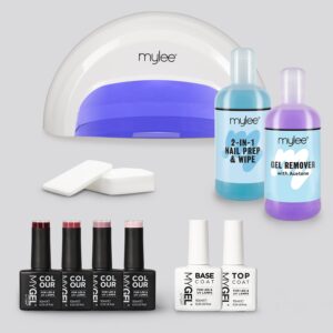 Mylee White Convex Curing Lamp Kit w/ Gel Nail Polish Essentials