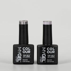 Mylee City Break LED/UV Silver & Grey Gel Nail Polish Duo - 2x10ml - Long Lasting At Home Manicure/Pedicure, High Gloss And Chip Free Wear Nail Varni