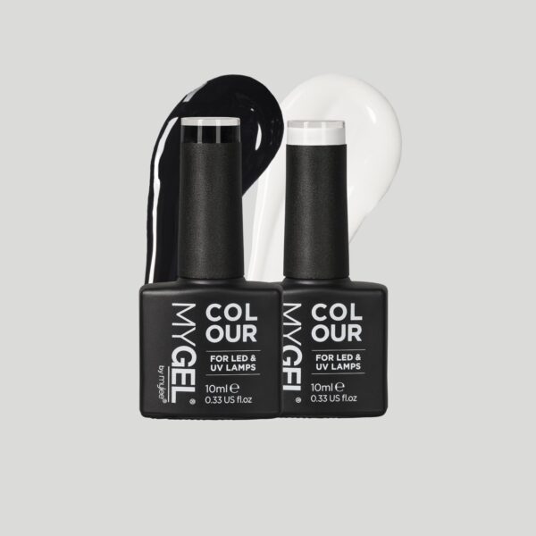 Mylee Cruella LED/UV Gel Nail Polish Duo - 2x10ml - Long Lasting At Home Manicure/Pedicure, High Gloss And Chip Free Wear Nail Varnish