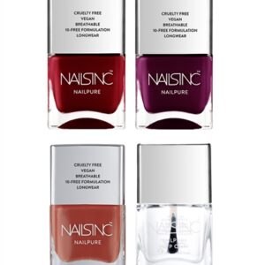 Nails.INC Black Cherry 4-Piece Nail Pure Set