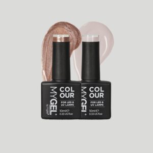 Mylee Work Of Art LED/UV Gel Nail Polish Duo - 2x10ml - Long Lasting At Home Manicure/Pedicure, High Gloss And Chip Free Wear Nail Varnish