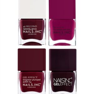 Nails.INC Best of Burgundy 4-Piece Nail Polish Set