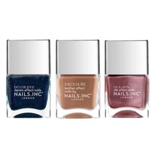 Nails.INC Fabric Effect 3-Piece Nail Polish Collection