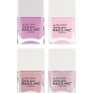 Nails.INC Powdered Pink 4-Piece Quick Drying Nail Polish Set